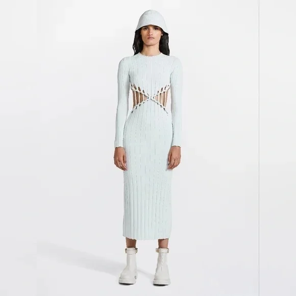 DION LEE Ribbed Twist Dress - Picture 2 of 5